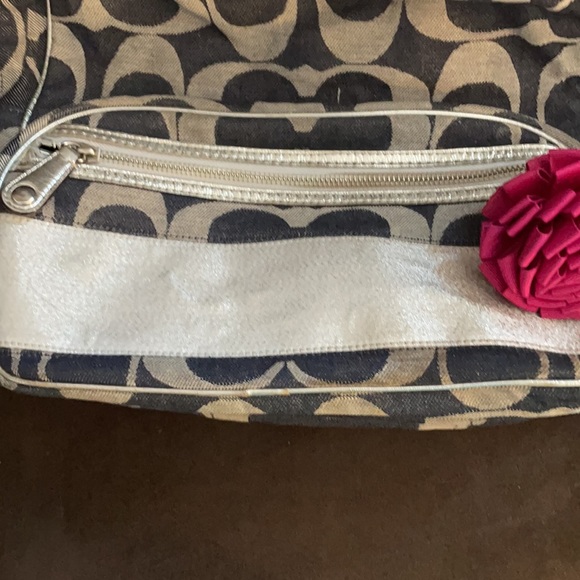 Coach Denim/Silver Backpack - Picture 2 of 11